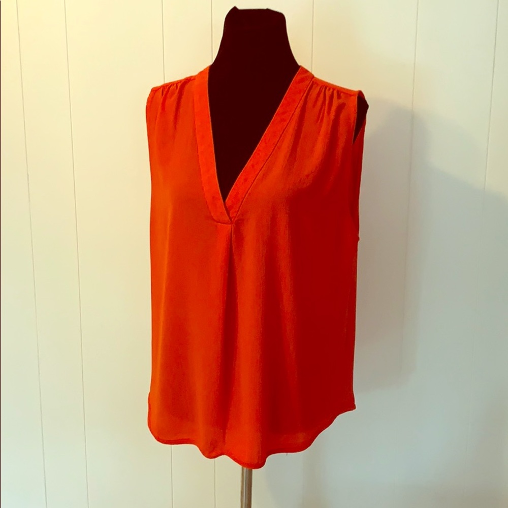 Coral Sleeveless Blouse